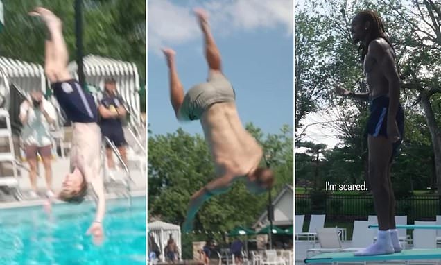 England squad lightens mood with diving competition ahead of Norway quarter-final
