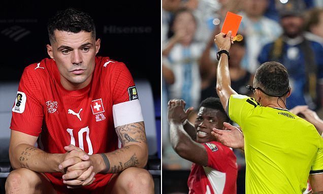 Granit Xhaka accuses referee of 'killing the game' after Switzerland's World Cup exit